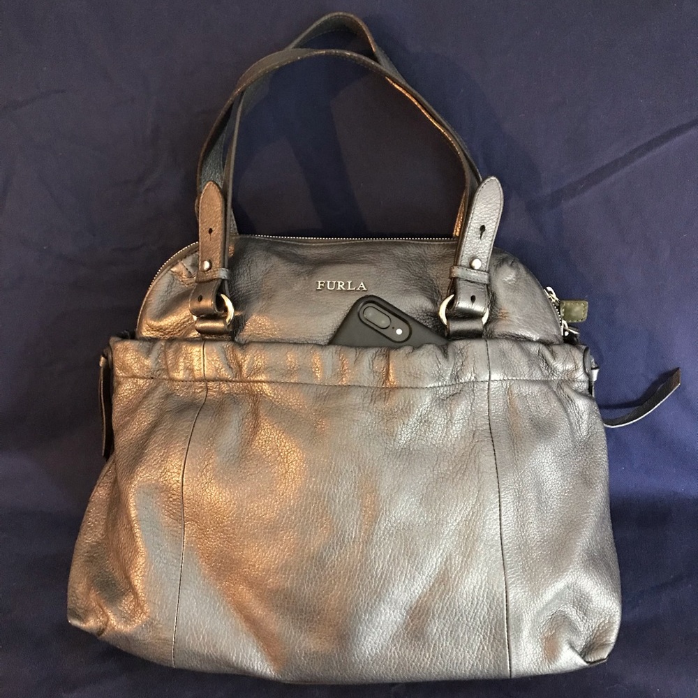 Authentic FURLA leather shoulder purse